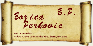 Božica Perković vizit kartica